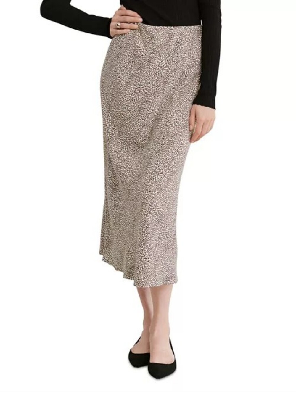 Jenni Kayne Leopard Print Slip Skirt Medium NWT